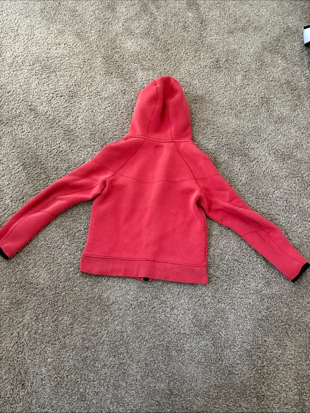 Nike Kids Red Nike Tech Hooded Zip-Up Jacket with Black Accents